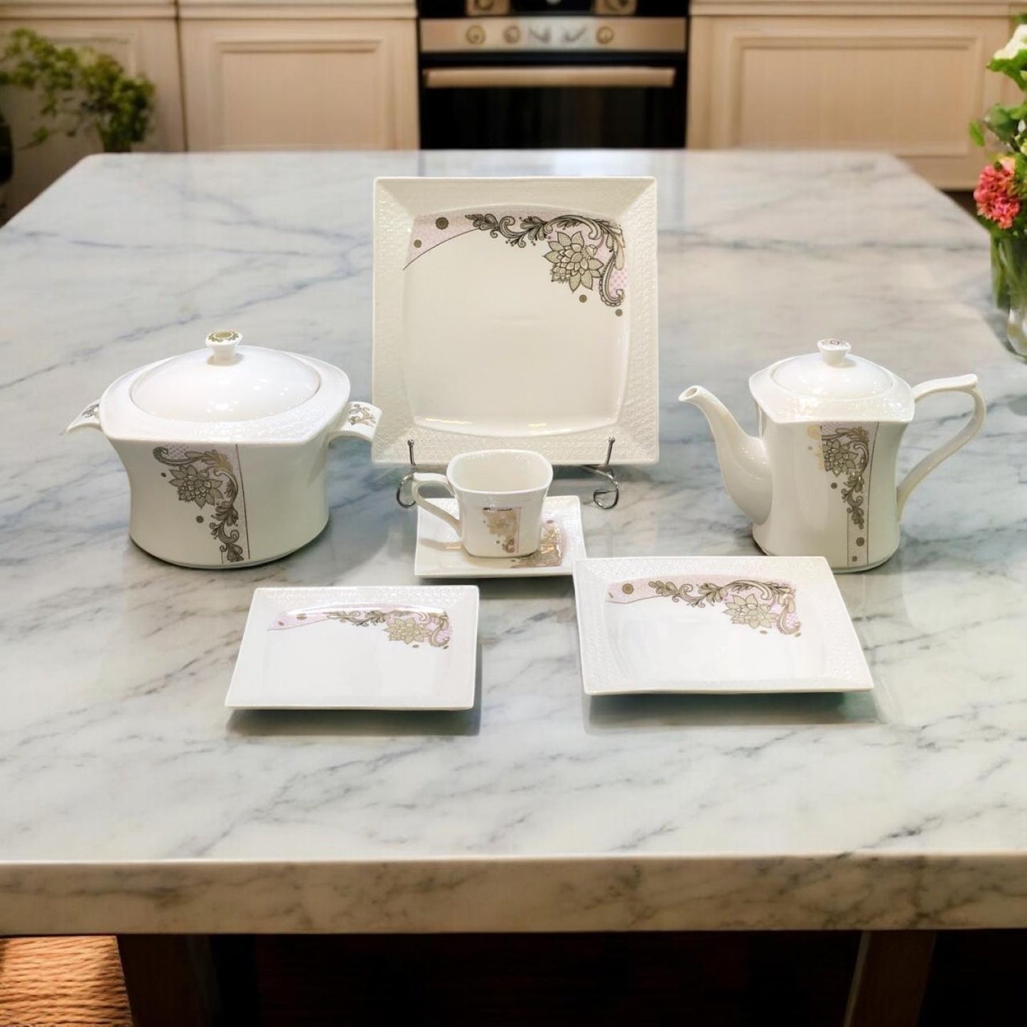 Stone ware dinner set 61pcs