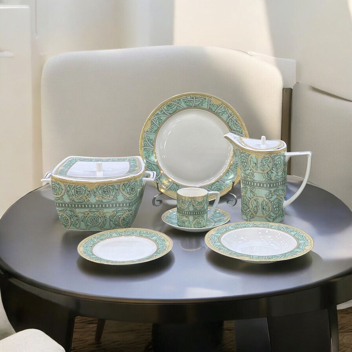 Bone china dinner set 61pcs