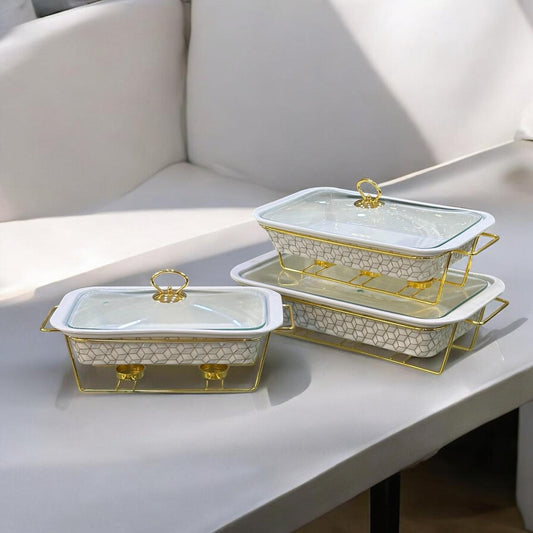 buffet dishes ceramic 3-piece set