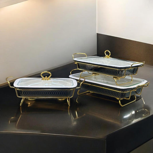 buffet dishes ceramic 3-piece set