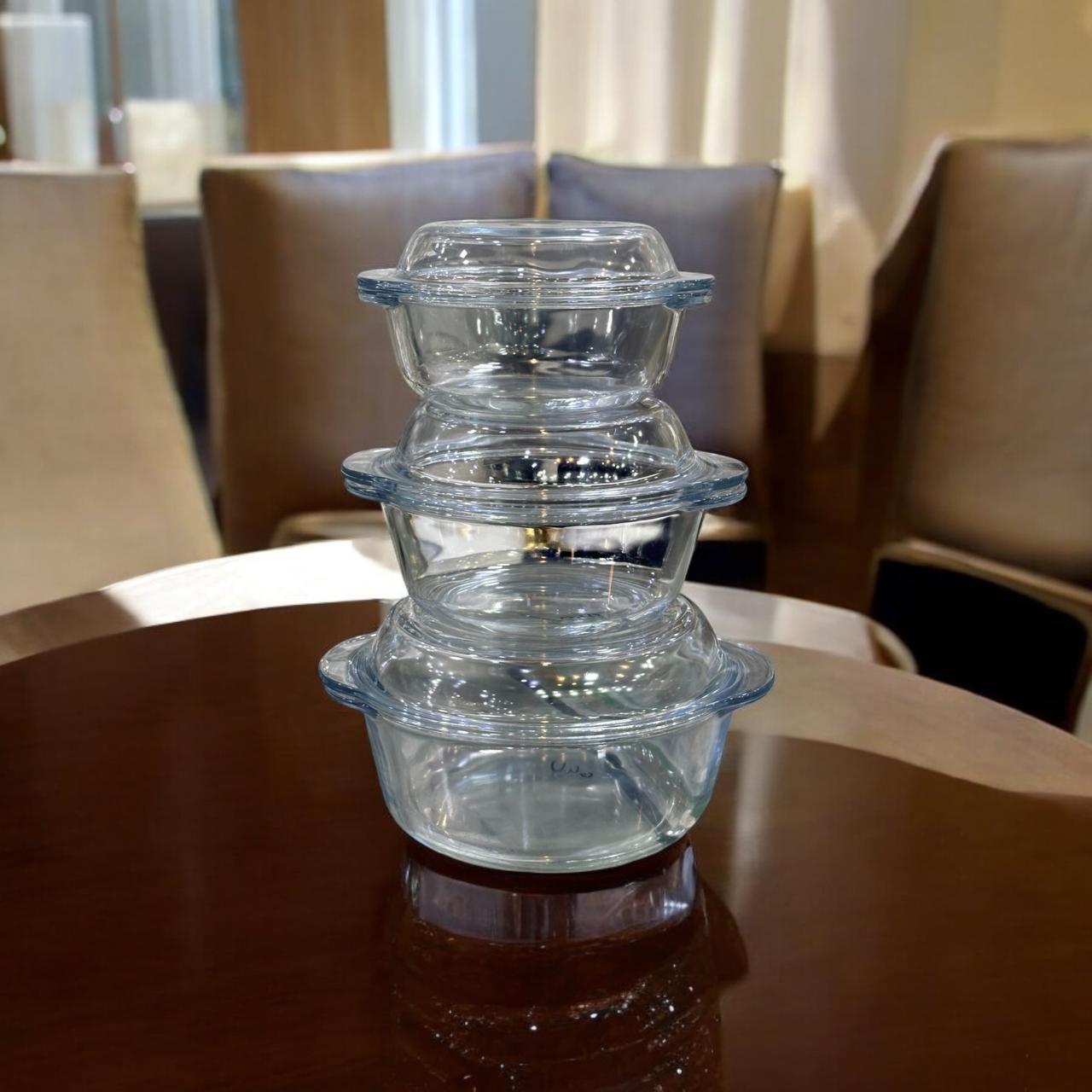 Borcam bowls with lid 3pcs