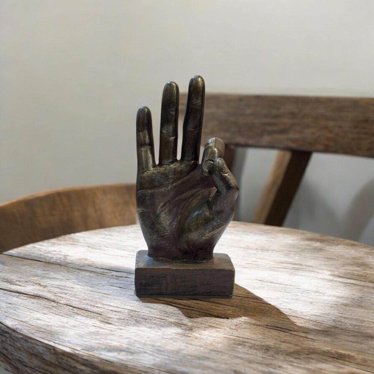 Hand statue