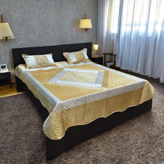 Velvet Embroidery Bedsheets ? 3 Pcs