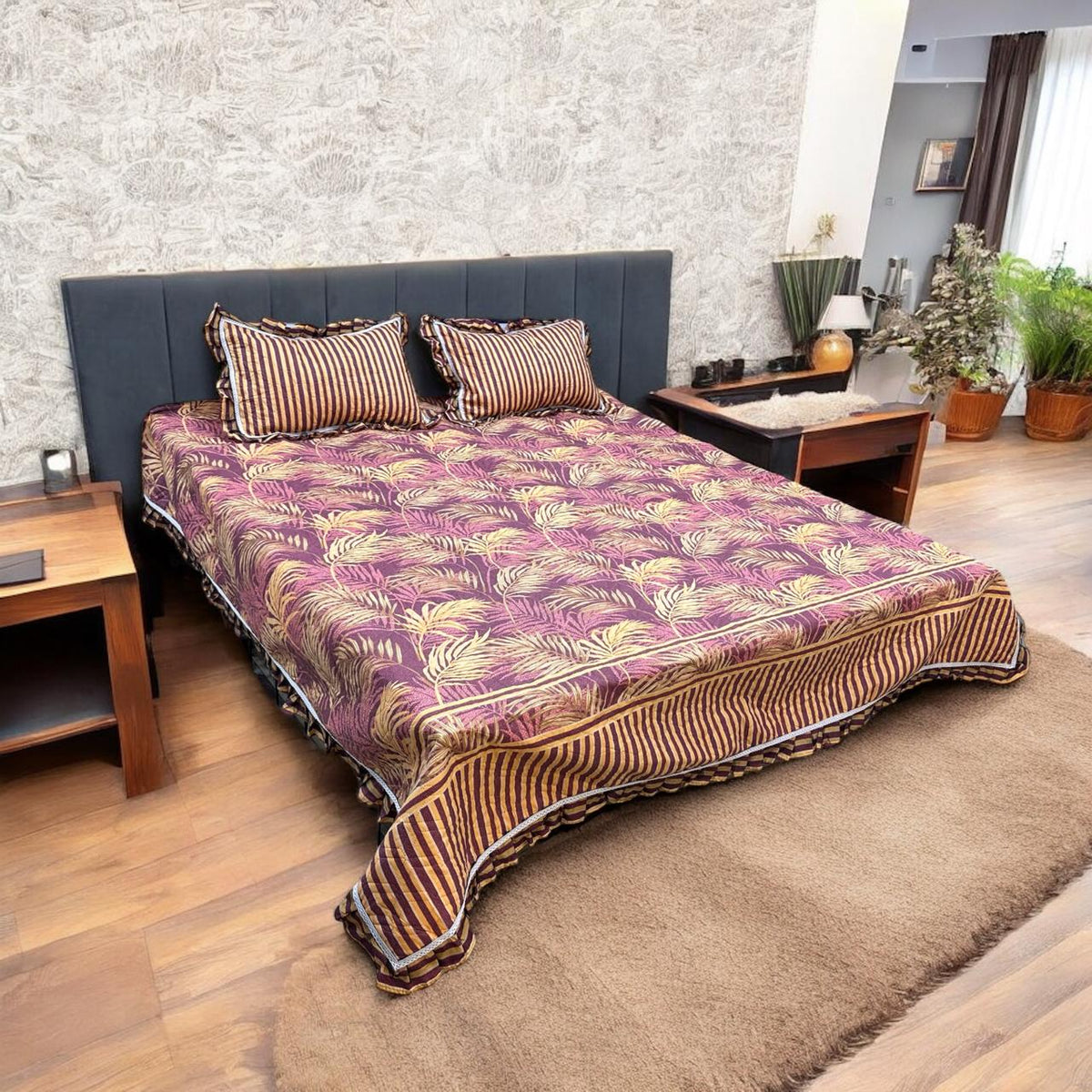 Cotton Bedsheet 3pc set