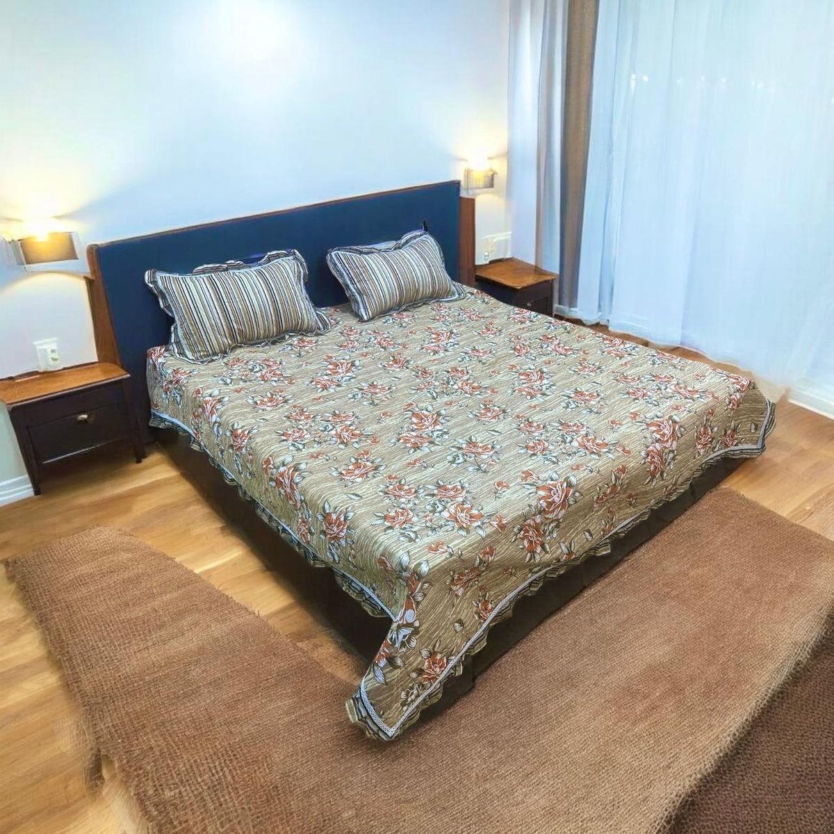 Cotton Bedsheet 3pc set