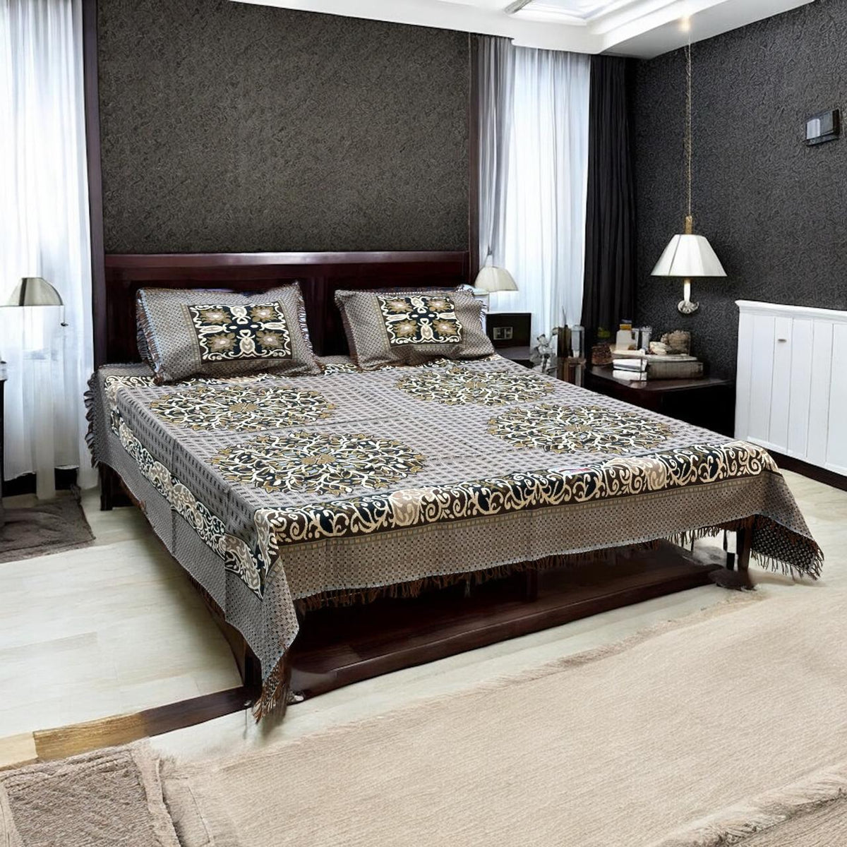 Gultex 3-piece king size bed sheet