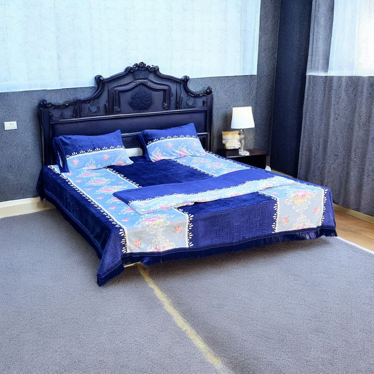 4 Pcs  Printed Comforter AC Blanket