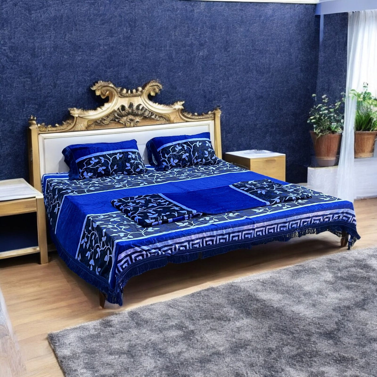 4 Pcs  Printed Comforter AC Blanket
