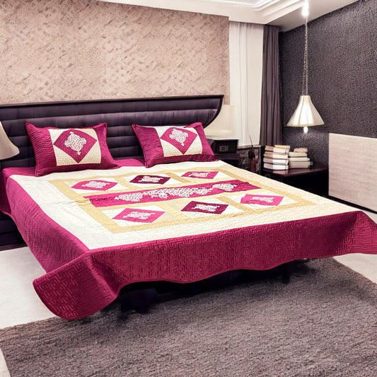 Fancy Velvet Bedsheet 3 pc set