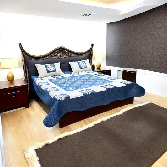 Fancy Velvet Bedsheet 3 pc set