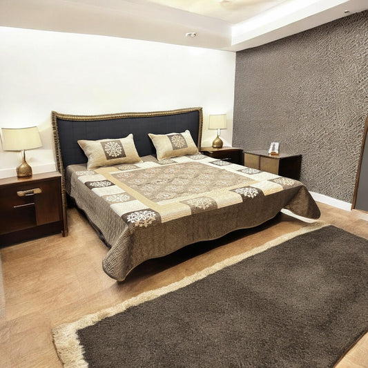 Fancy Velvet Bedsheet 3 pc set