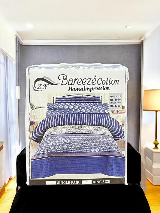 Cotton Bed Sheet 3pc