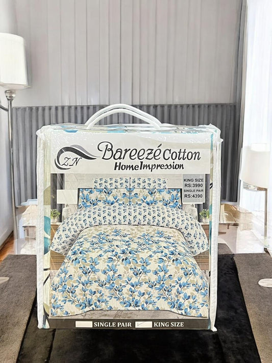 Cotton Bed Sheet 3pc