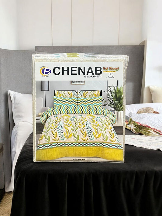 Cotton Bed Sheet 3pc