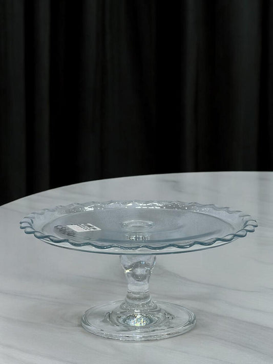 Glass cake dish