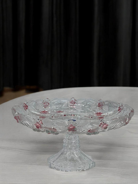 Glass cake dish