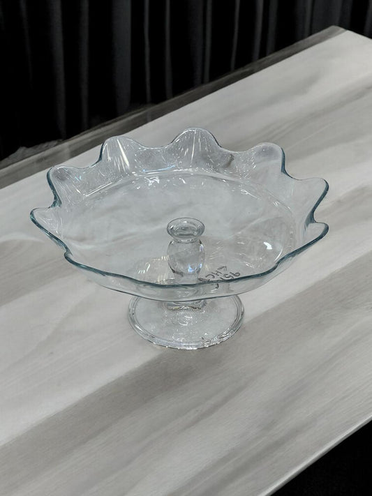 Glass cake dish:
