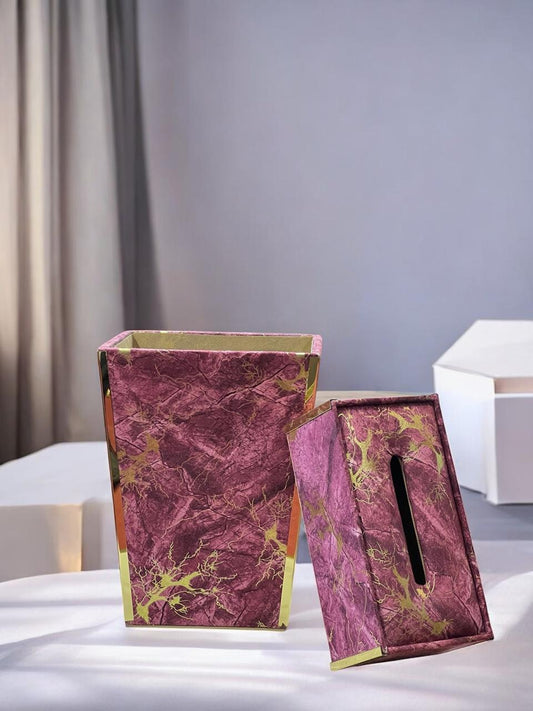 Dustbin with tissue box