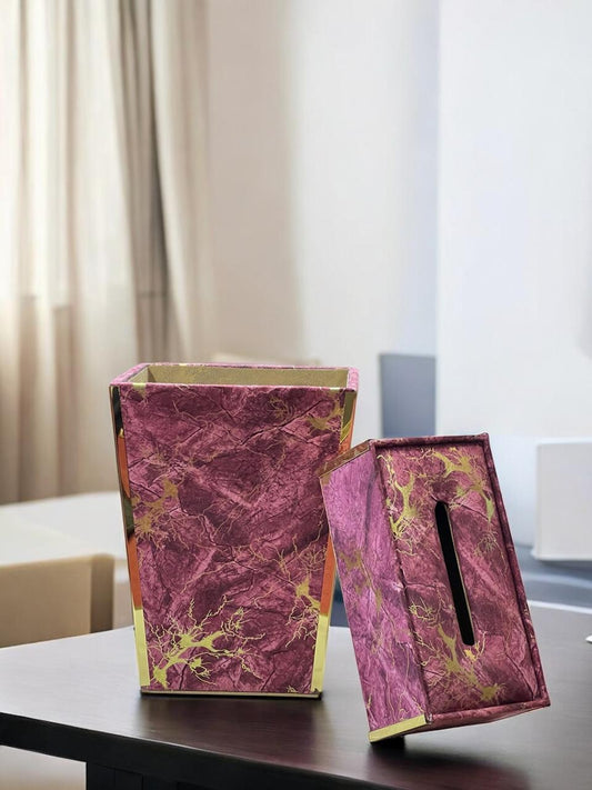 Dustbin with tissue box