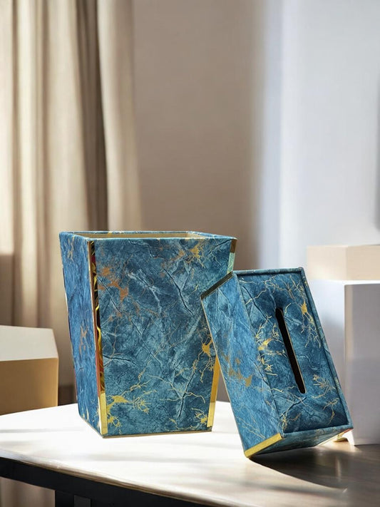 Dustbin with tissue box