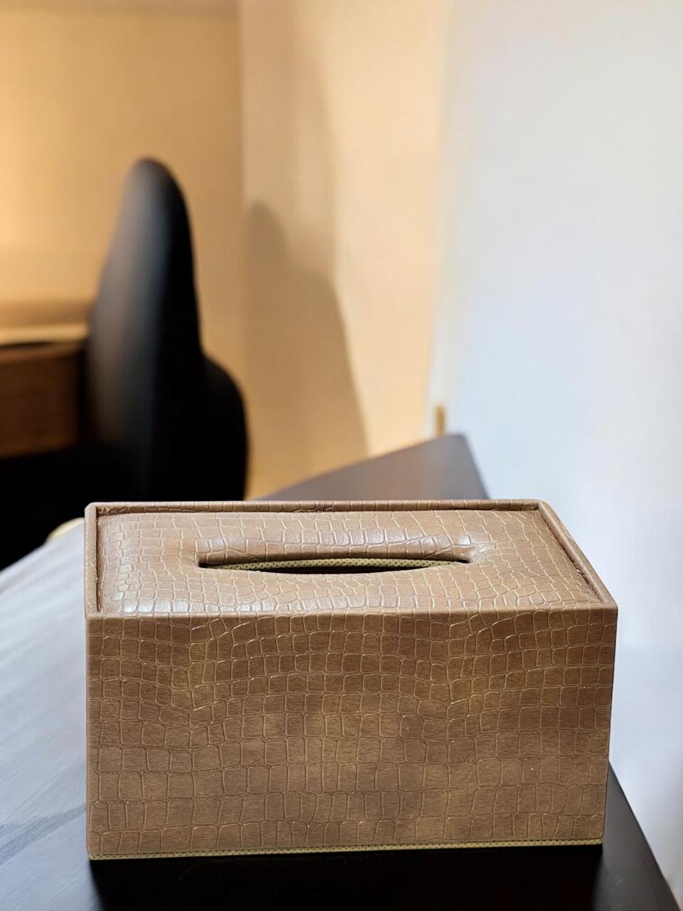 Leather Tissue box (large)
