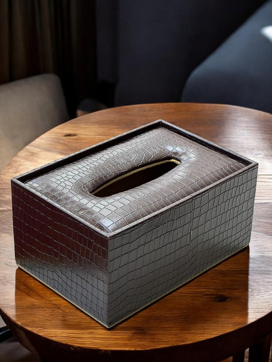 Leather Tissue box (large)