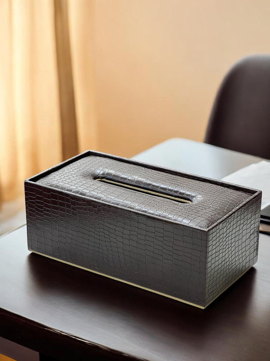 Leather Tissue box (large)