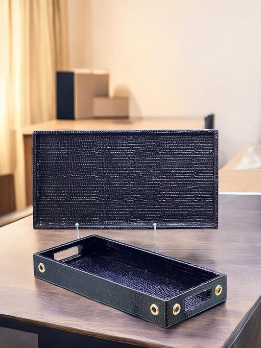 Leather trays 2 pcs set