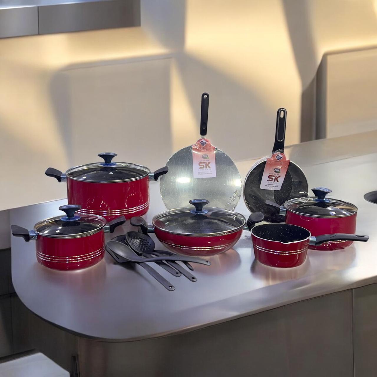 Elite 17pc Non stick cookware set