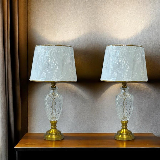 Stylish  Glass Lamps pair with shade