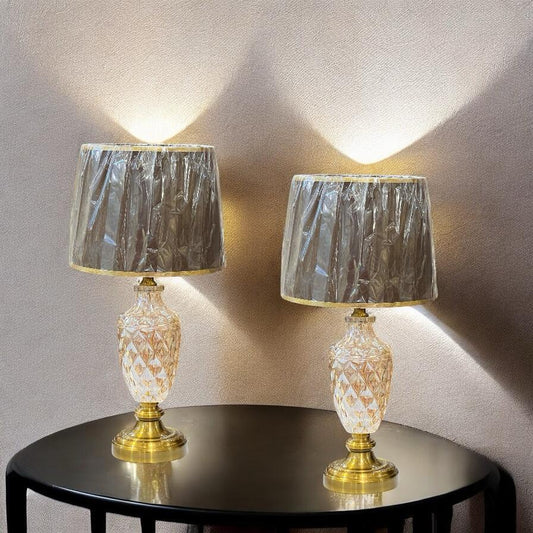 Stylish  Glass Lamps pair with shade