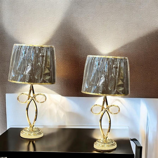 Metal Lamp pair With shade