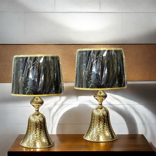 Metal Lamp pair with shade