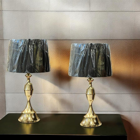 Metal Lamp pair with shade