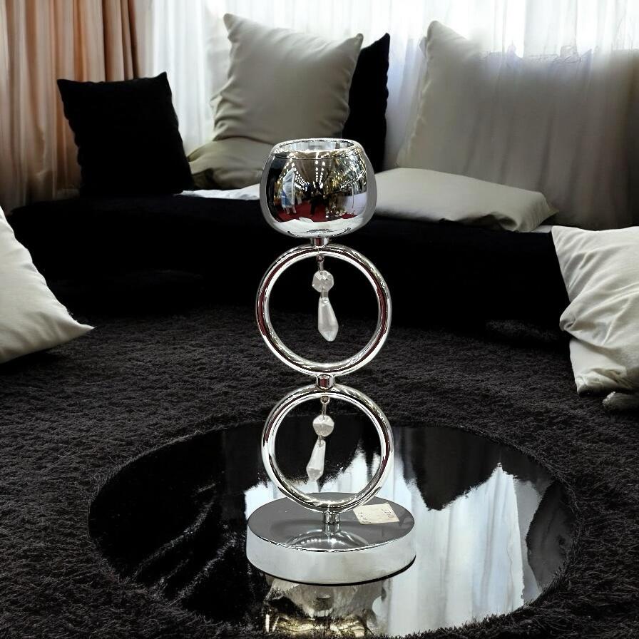 silver candle stand