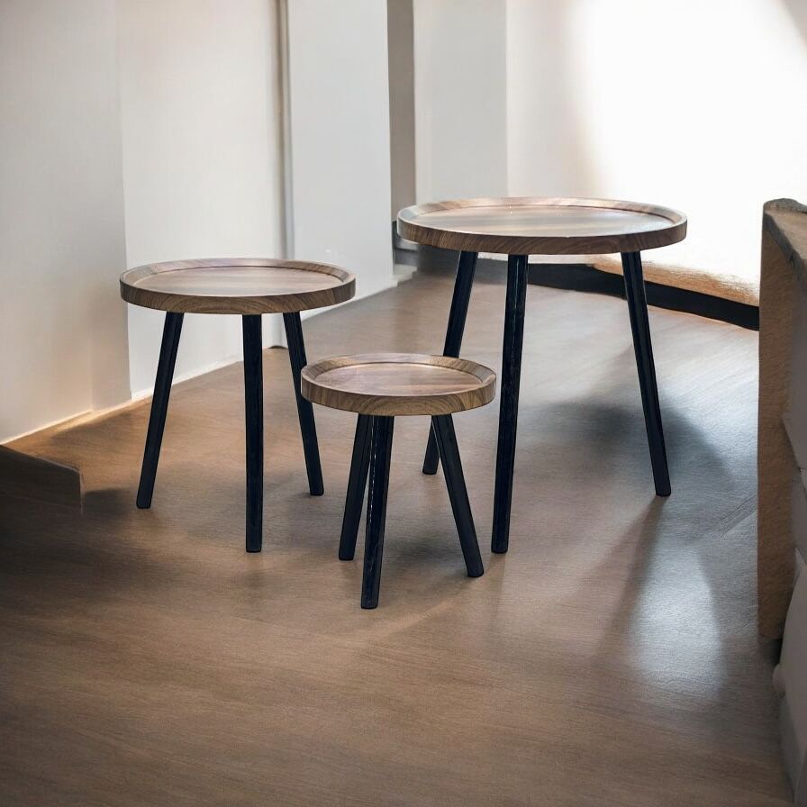 3 pc wooden table set