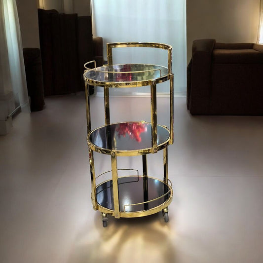 Glass tea trolly