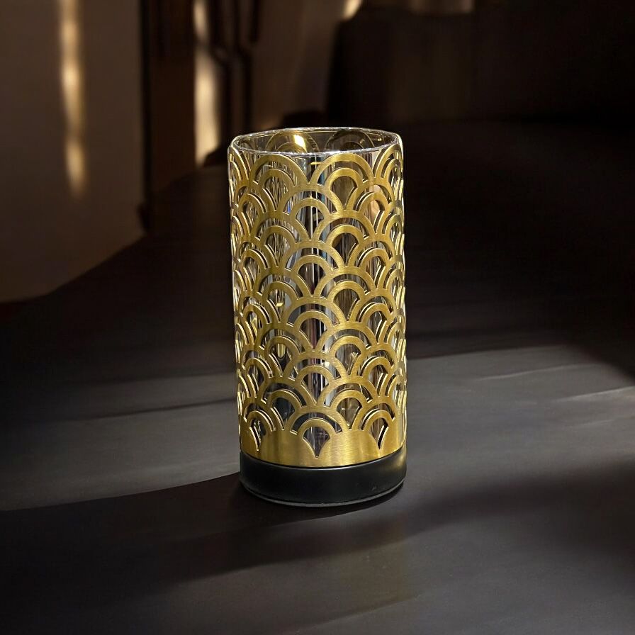 Metal and glass vase (small)