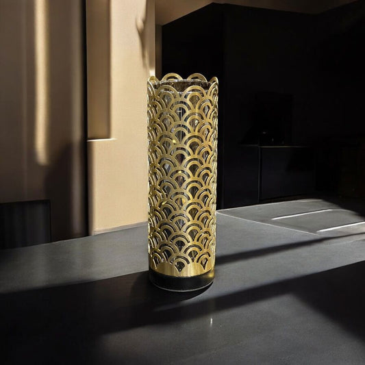 Metal and glass vase (large)