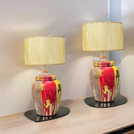 Unique lamp pair with shade