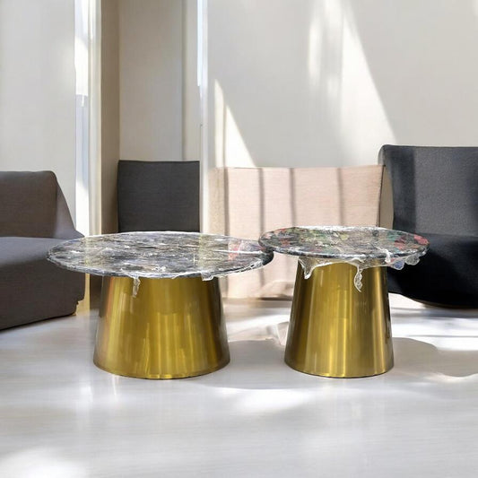 center table with a marble top pair
