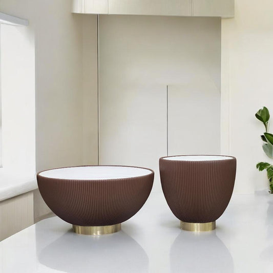 center table with a marble top pair