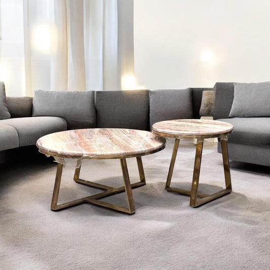 center table with a marble top pair