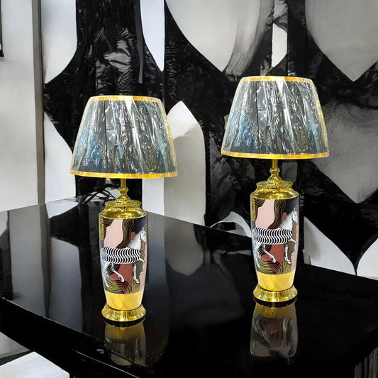 Hermus lamp pair with shade
