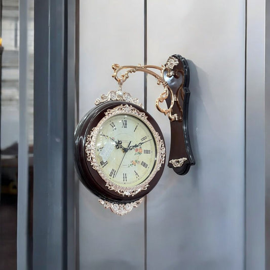 Double side wall clock