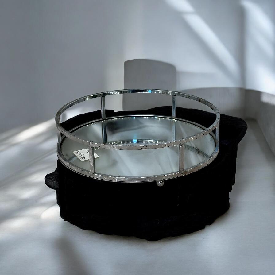 Glass Perfume tray Round (large)
