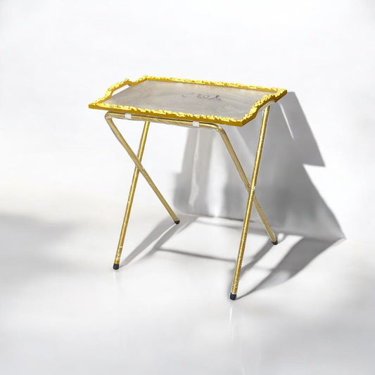Acrylic folding table with metal stand