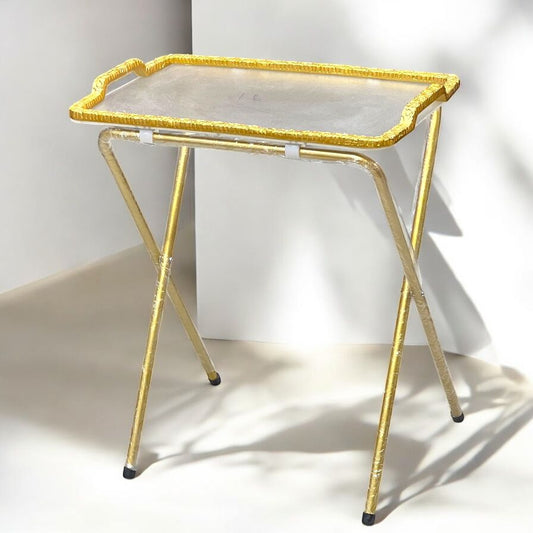 Acrylic folding table with metal stand