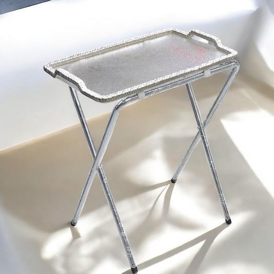 Acrylic folding table with metal stand