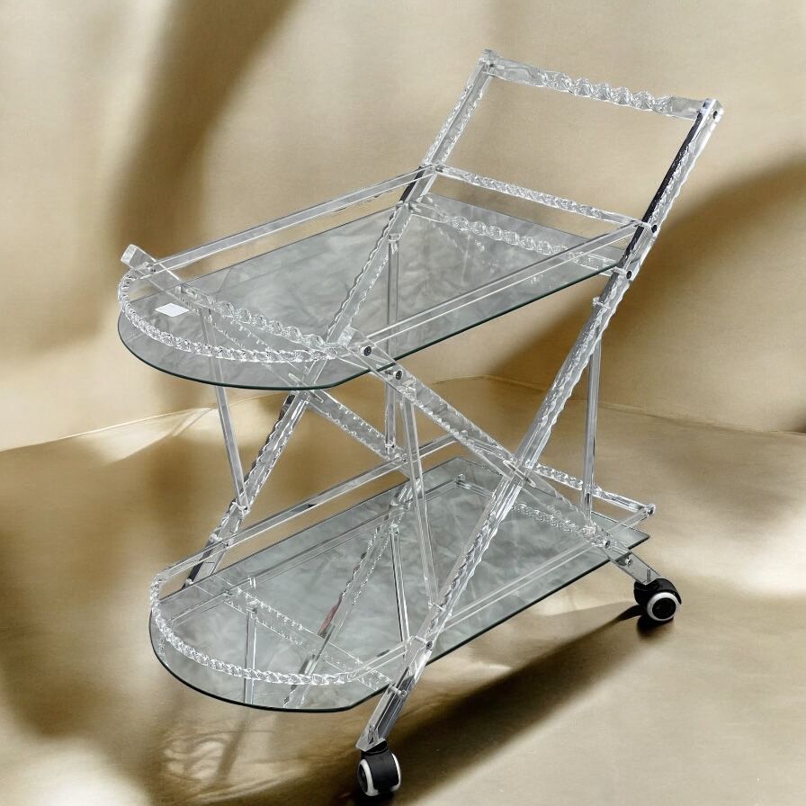 Acrylic glass tea trolley